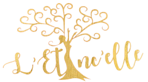 Logo du site L'etinc'Elle de couleur doré, page contact